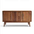Buffet en bois de noyer avec portes en relief dimensions 120 x 40 x 75cm