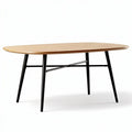 Table à manger en bois de hêtre et métal noir dimensions 150 x 80 x 75cm