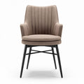 Chaise en tissu beige avec structure en métal noir dimensions 60 x 60 x 85cm