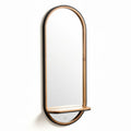 Miroir en bois de pin avec étagère intégrée 120 x 40 x 5cm pour entrée