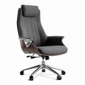 Chaise de bureau ergonomique en tissu gris avec accoudoirs et roulettes